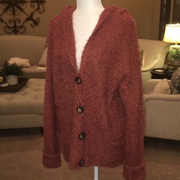 POL Sweaters - POL Chenille Hooded Grandpa Cardigan in Large NWOT